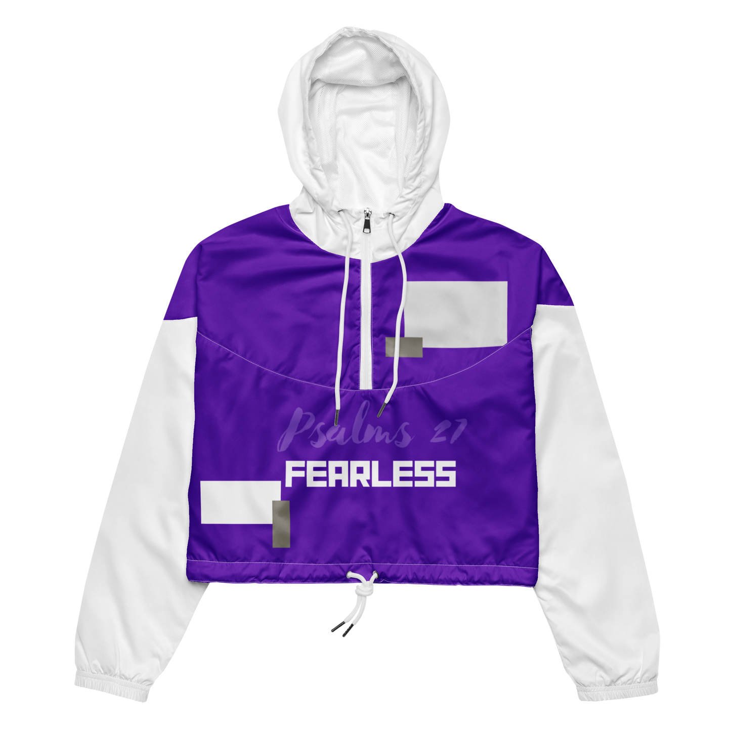 Psalms 27 Fearless Purple Cropped Windbreaker