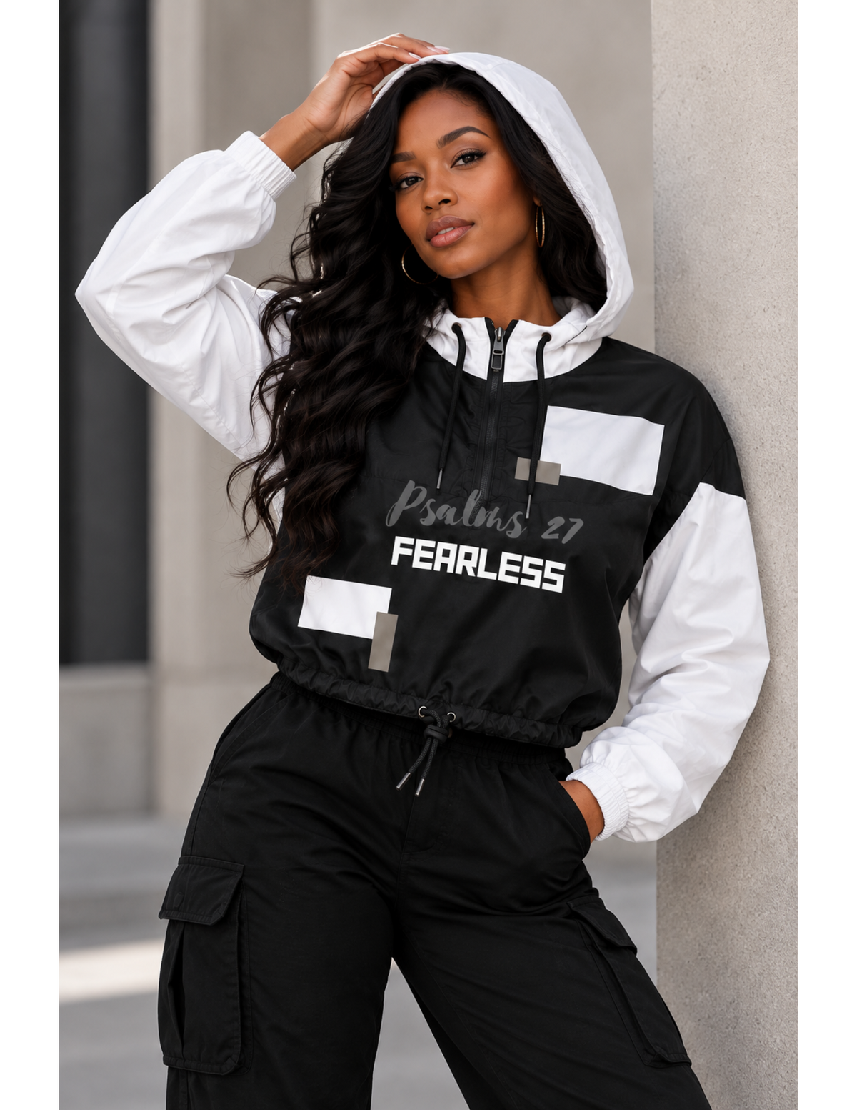 Psalm 27 Cropped Windbreaker