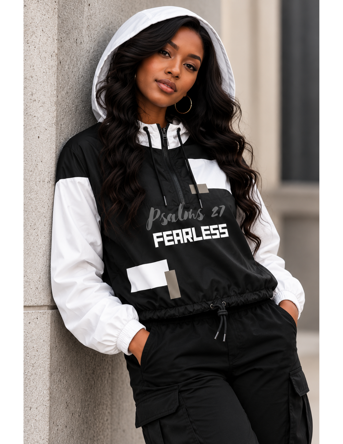 Psalm 27 Cropped Windbreaker