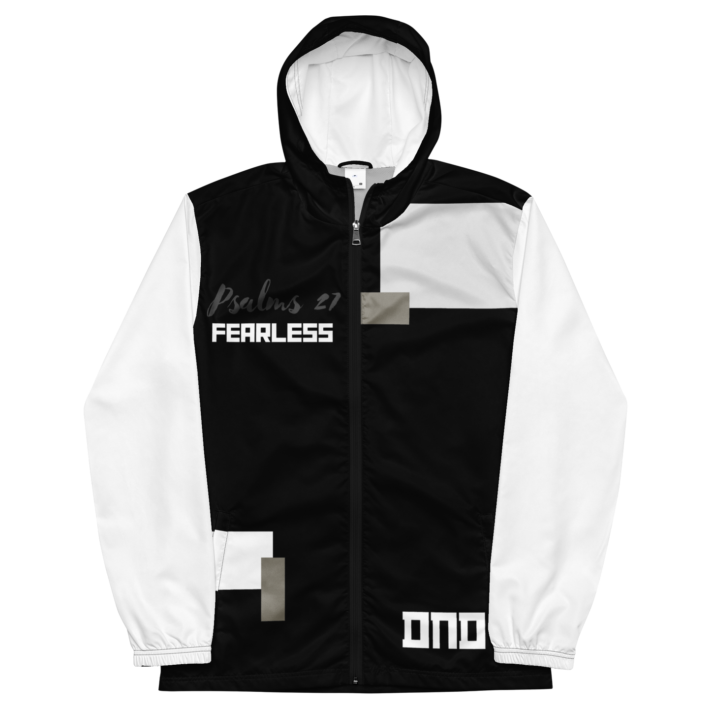 Psalms 27 Fearless Black Windbreaker