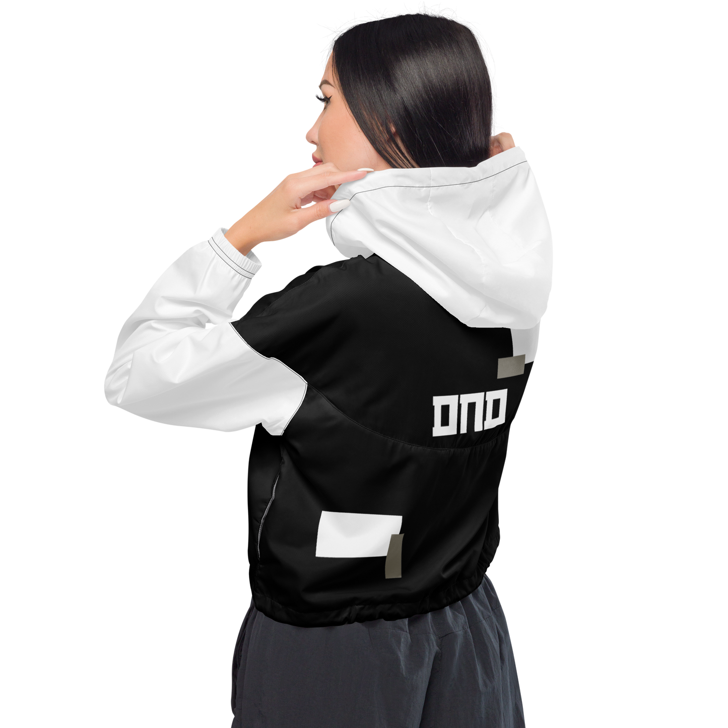 Psalms 27 Fearless Black Cropped Windbreaker