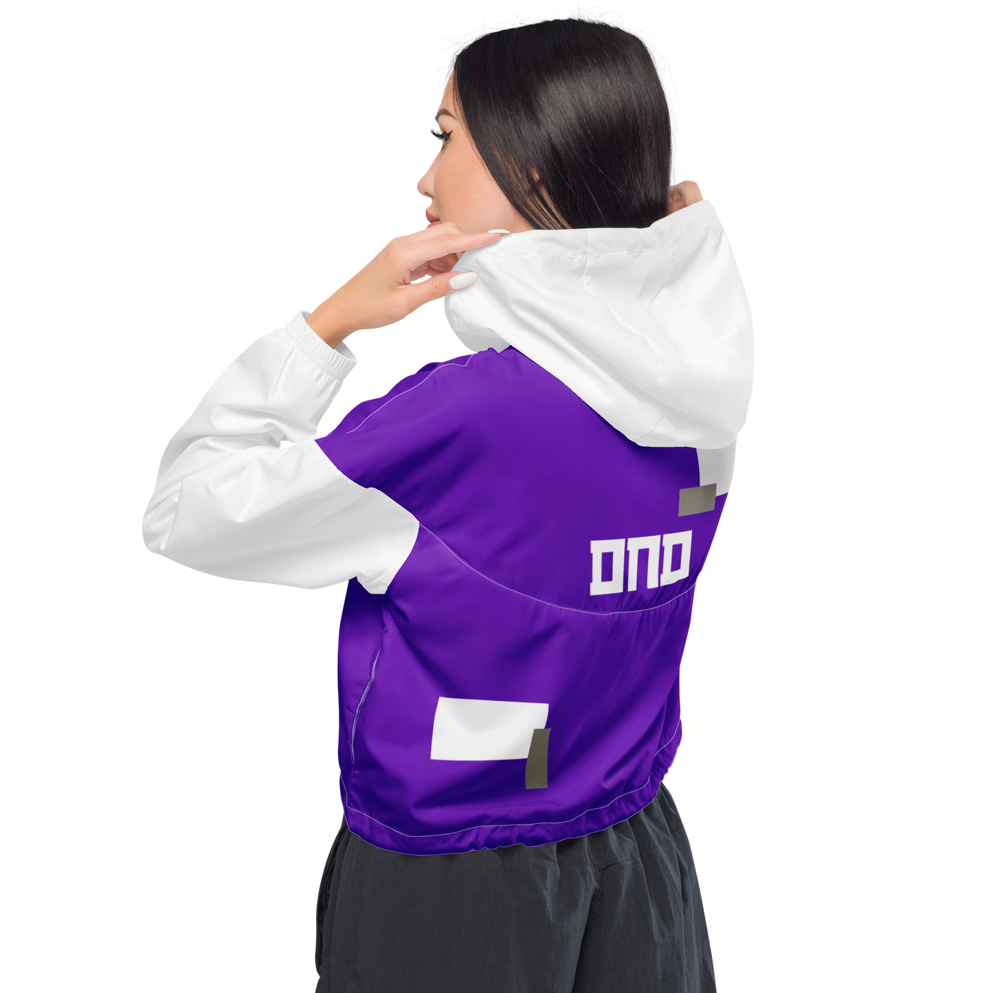Psalms 27 Fearless Purple Cropped Windbreaker